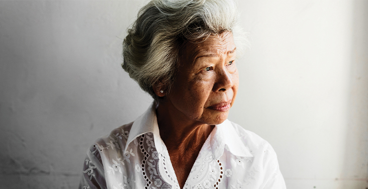 Older woman with depression