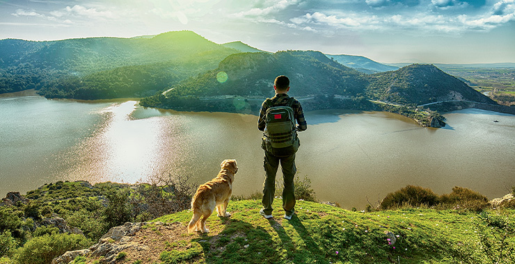 Man and his dog