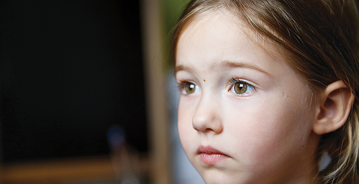 Close up of young girl