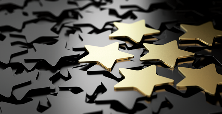 Gold award stars