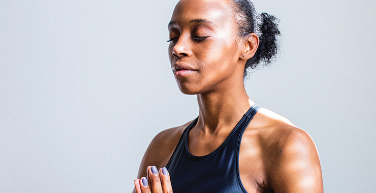 woman meditating