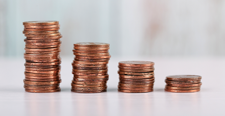 stacks of pennies