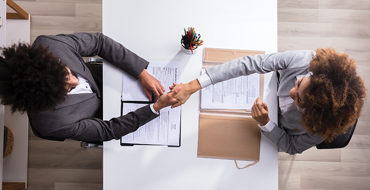 handshake closing job acceptance