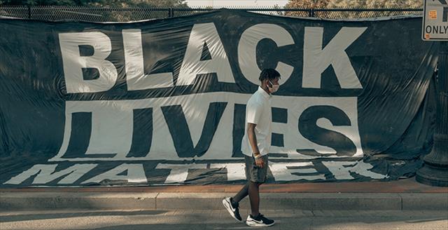 Black Lives Matter banner