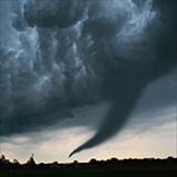 dark ominous-looking funnel cloud