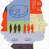 graphic representation of a head with charts in it