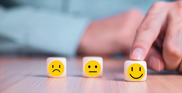 dice with facial expressions