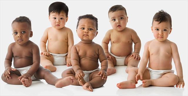 babies with different skin tones