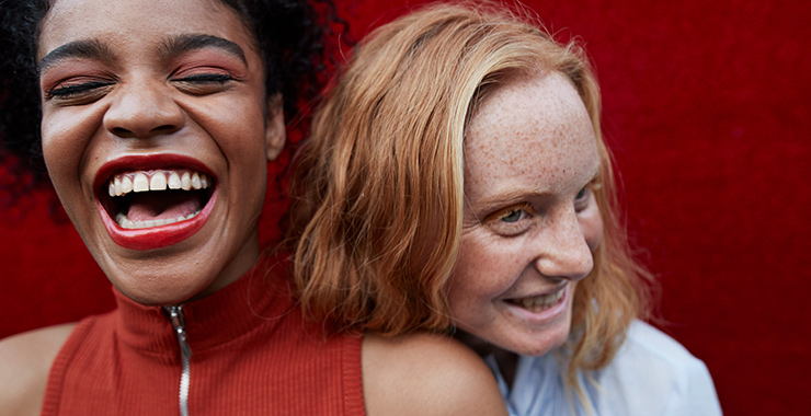 two very happy women