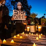 stop Asian hate candle vigil