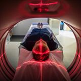 person in an MRI machine