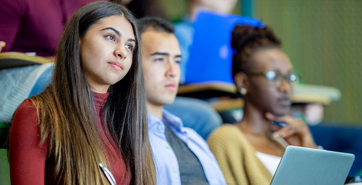 young adults in a classroom