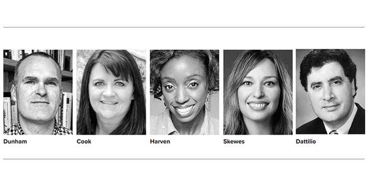 headshots of current members highlighted in People column