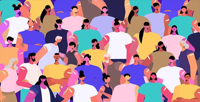 graphic of a crowd of people