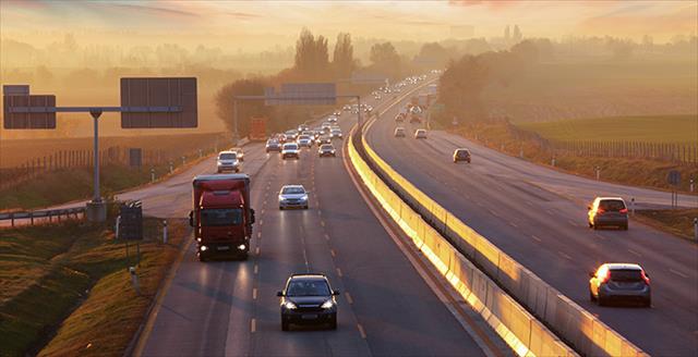 snapshot of a busy highway