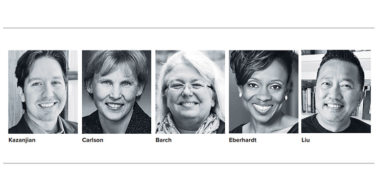 headshots of the five psychologists highlighted in article