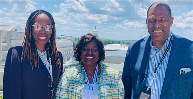  2023 President Dr. Thema Bryant, Past President Dr. Jennifer Kelly, and 2022 President Dr. Frank Worrell