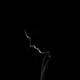 silhouette of the side of a man's face