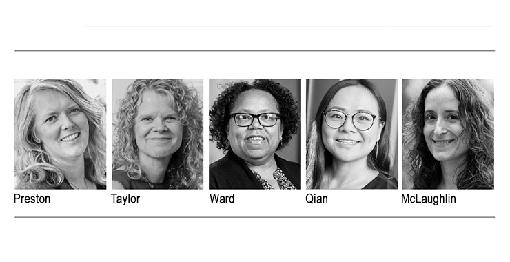 headshots of five featured psychologists