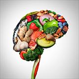vegetables forming the shape of a human brain