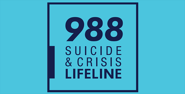 988 suicide and crisis hotline logo