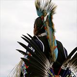 person dressed in traditional Native American clothing