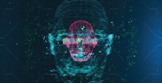 digital graphic of a head