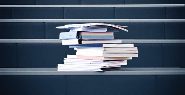 pile of softcover books