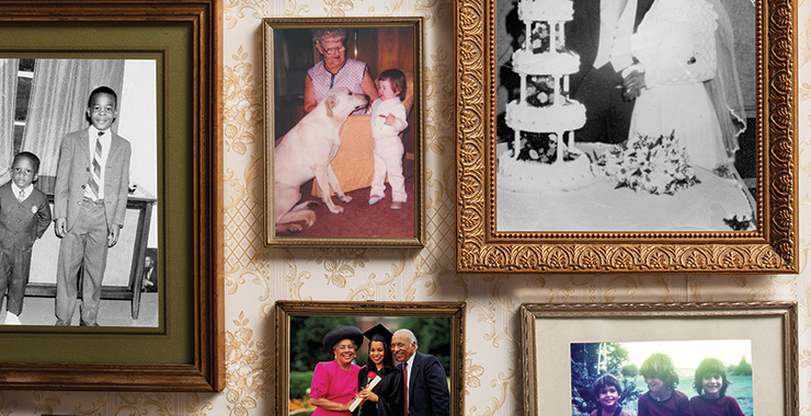 collage of family photos