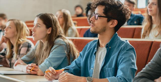 graduate students in a classroom