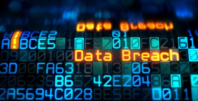 graphic of computer numbers and cyber breach wording