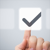 finger and checkmark