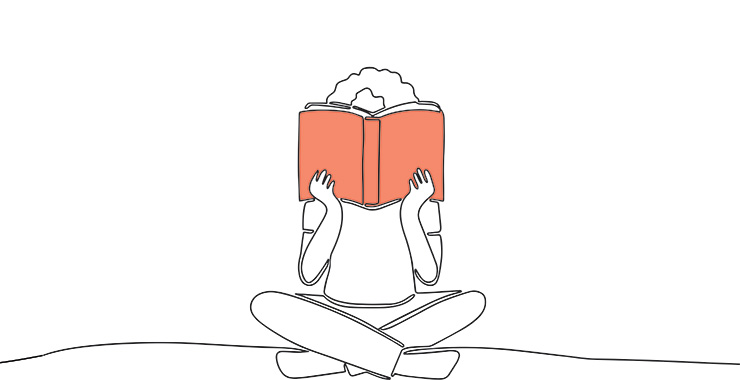 child reading a book