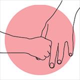 graphic of adult holding hand of child