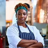 restaurant worker wearing apron