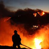 wildfires burning