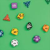 various styles of game dice