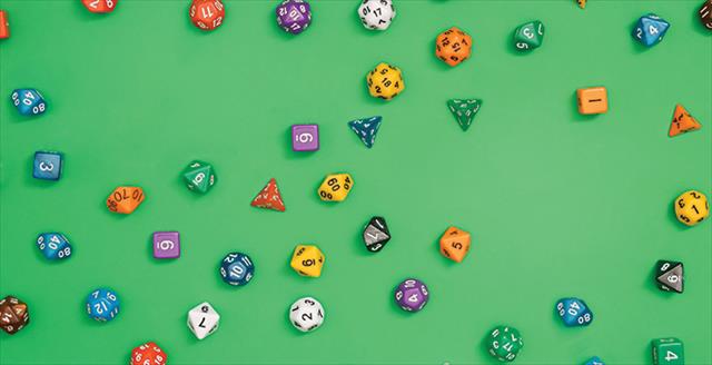 various styles of game dice