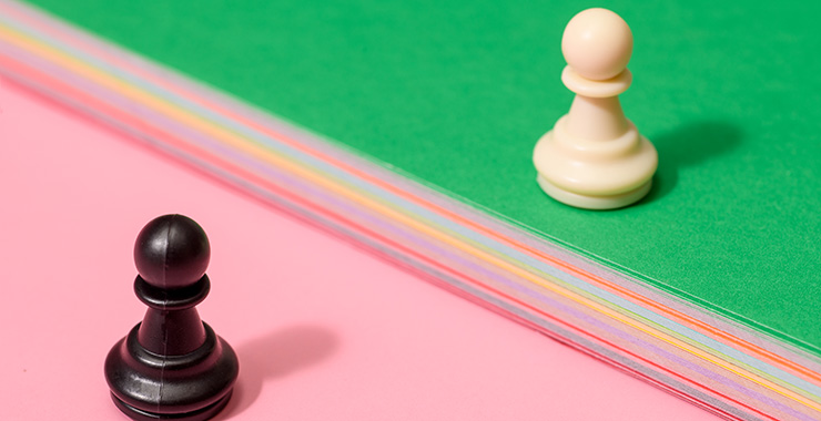 two chess pawns