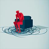 graphic of a figure sitting in a chair 