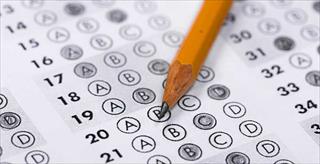 pencil and bubble test sheet
