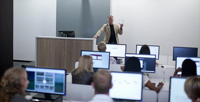 professor in classroom
