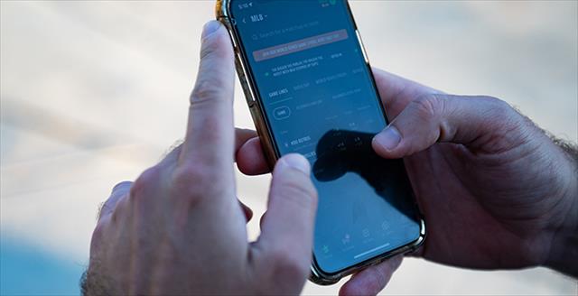 gambling on a smartphone