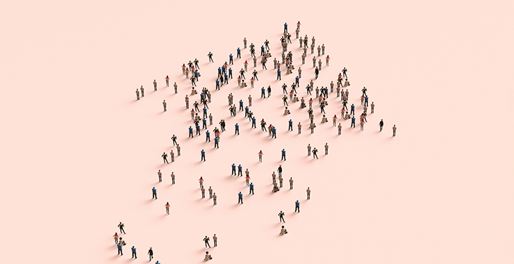 far away view of group of people