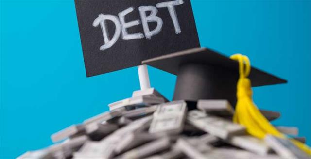 student debt money pile