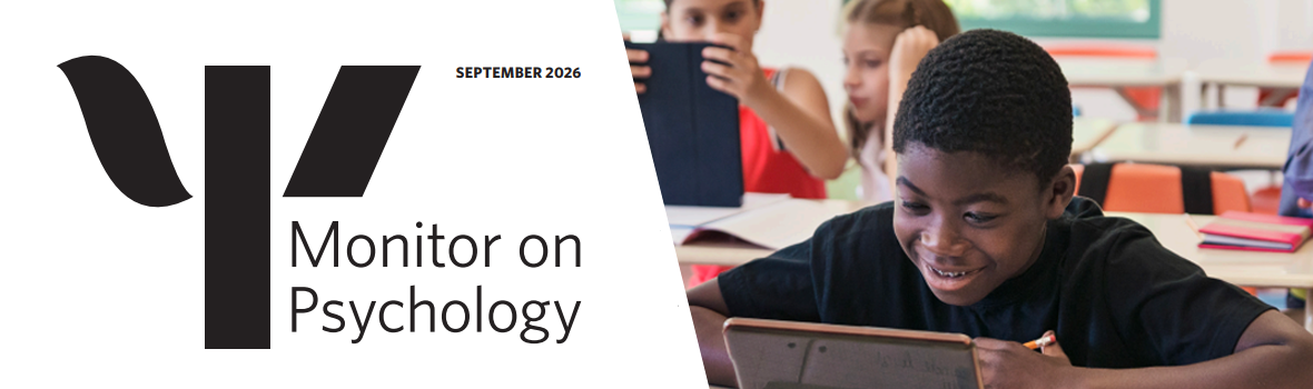 September 2026 Monitor on Psychology masthead