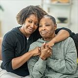 two women embracing