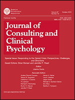 Cover of Responding to the Opioid Crisis (special issue of Journal of Consulting and Clinical Psychology, October 2019)