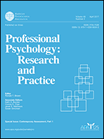Cover of Contemporary Assessment, Part 1 (special issue of Professional Psychology: Research and Practice, April 2017)