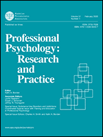 Cover of Substance Use Disorders and Addictions: Coordinated Special Issue with Training and Education in Professional Psychology (special issue of Professional Psychology: Research and Practice, February 2020)